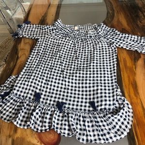 Square pattern dress
